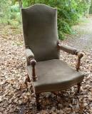 Fauteuil haut dossier en noyer.JPG